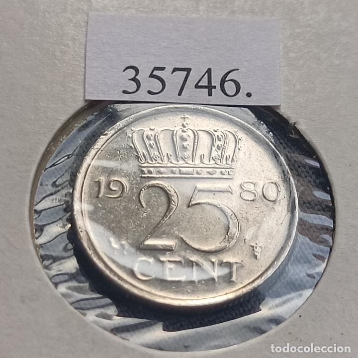 Monedas antiguas de Europa: Holanda 25 centimos 1980 - Foto 2