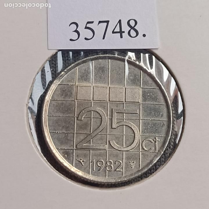 Monedas antiguas de Europa: Holanda 25 centimos 1982 - Foto 2