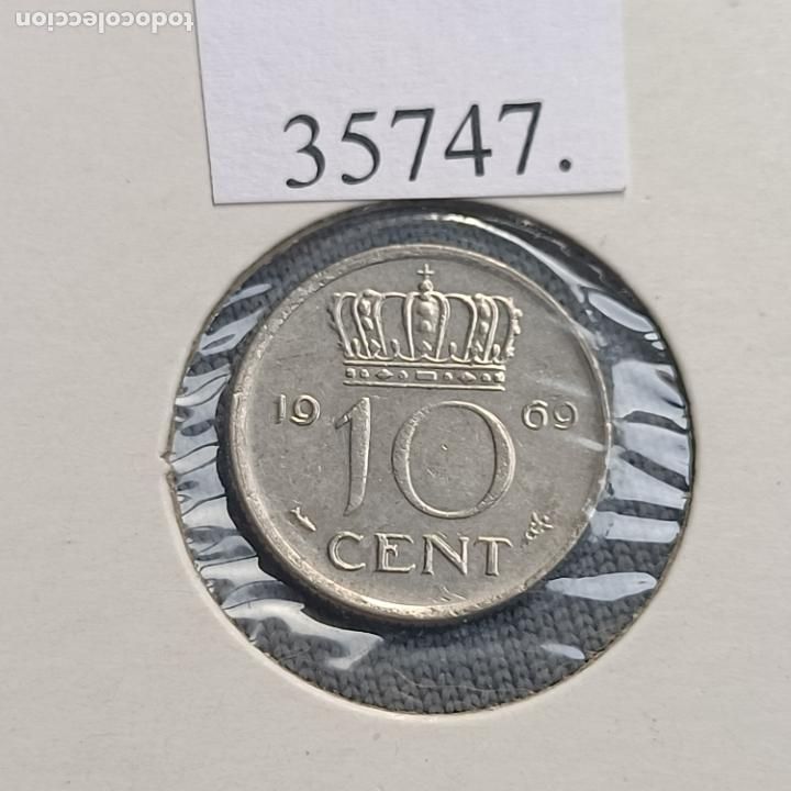 Monedas antiguas de Europa: Holanda 10 centimos 1969 - Foto 2