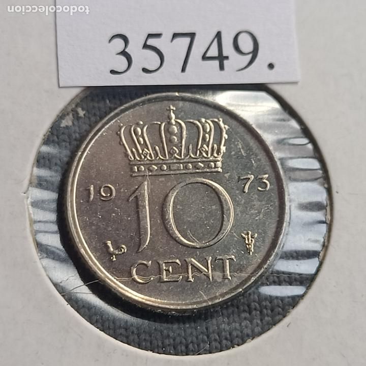 Monedas antiguas de Europa: Holanda 10 centimos 1973 - Foto 2