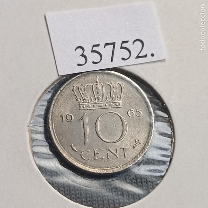 Monedas antiguas de Europa: Holanda 10 centimos 1965 - Foto 2