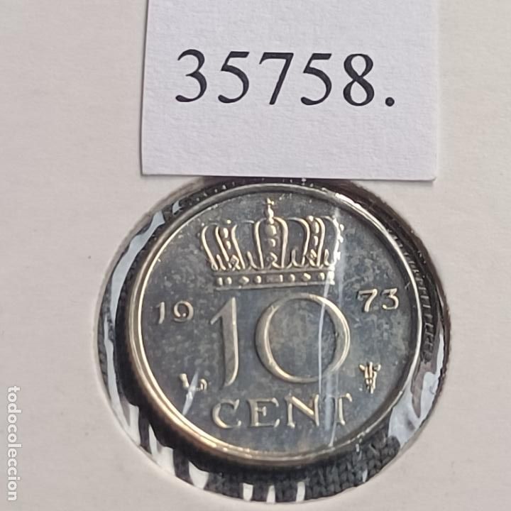 Monedas antiguas de Europa: Holanda 10 centimos 1973 - Foto 2
