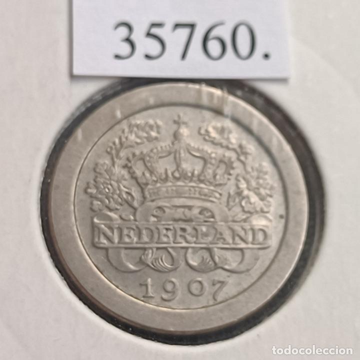 Monedas antiguas de Europa: Holanda 5 c&eacute;ntimos 1907 - Foto 4
