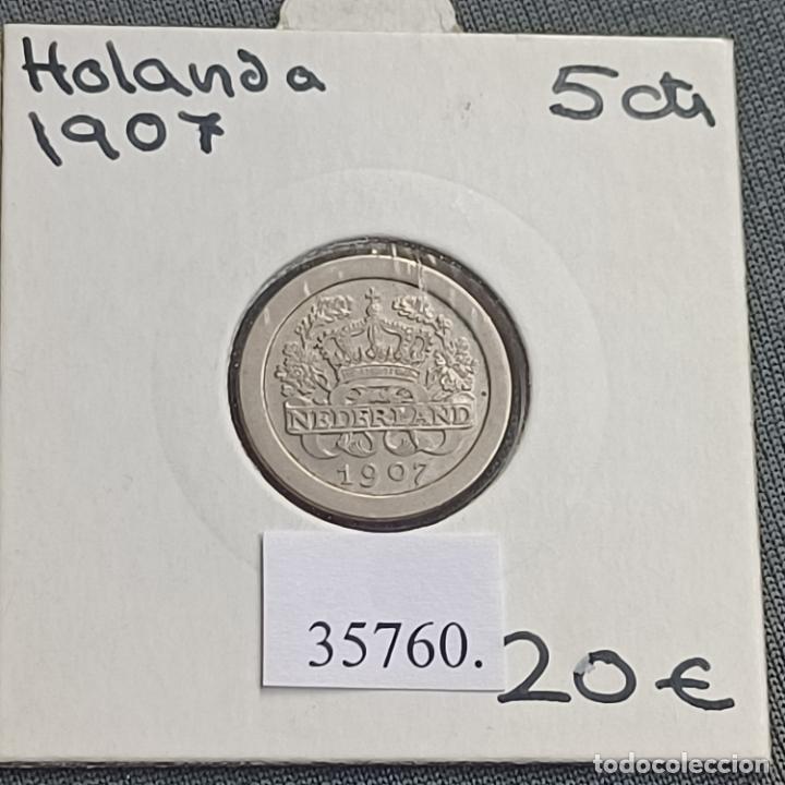 Monedas antiguas de Europa: Holanda 5 c&eacute;ntimos 1907 - Foto 1
