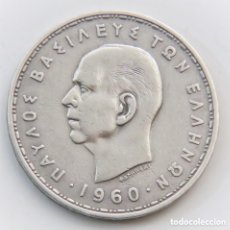 Monedas antiguas de Europa: 20 DRACMAS GRIEGOS DE PLATA AÑO 1960.