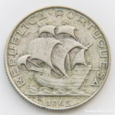 Monedas antiguas de Europa: 2.50 ESCUDOS DE PLATA. AÑO 1948. REPÚBLICA PORTUGUESA.