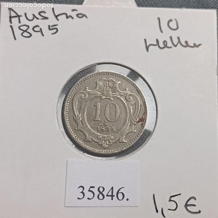 Monedas antiguas de Europa: Austria 10 heller 1895 - Foto 1