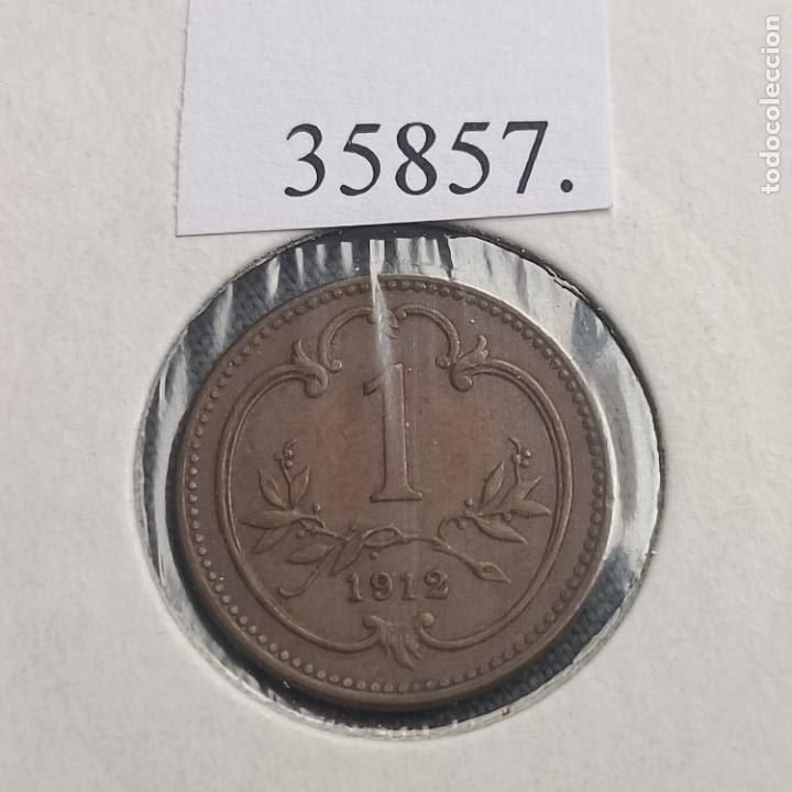 Monedas antiguas de Europa: Austria 1 heller 1912 - Foto 2