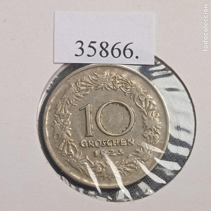 Monedas antiguas de Europa: Austria 10 groschen 1925 - Foto 2