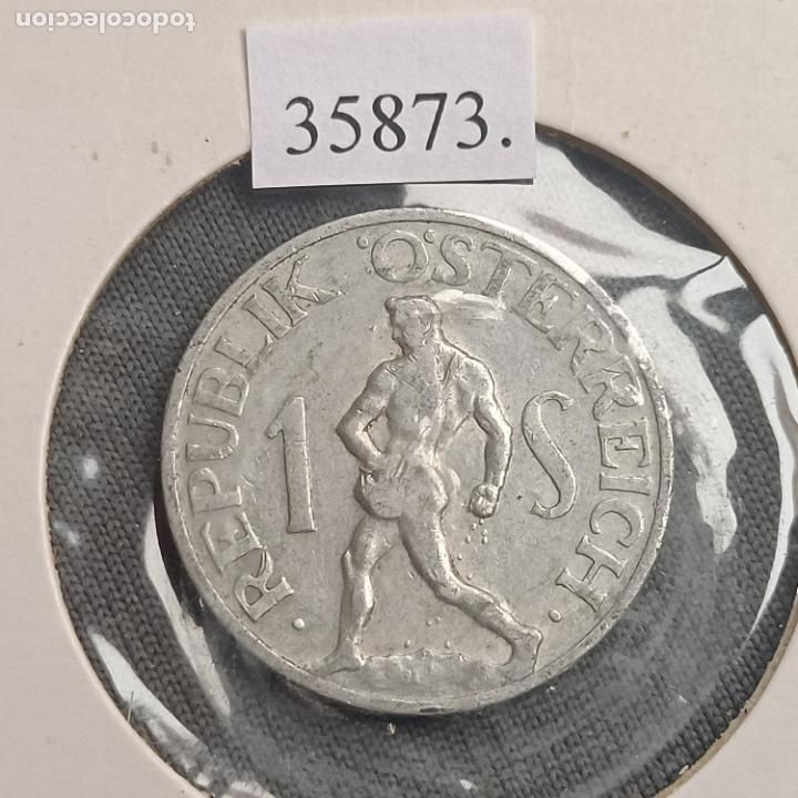 Monedas antiguas de Europa: Austria 1 chelin 1947 schilling - Foto 2