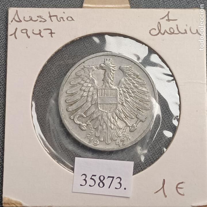 Monedas antiguas de Europa: Austria 1 chelin 1947 schilling - Foto 1
