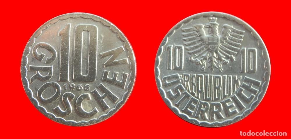 Old Coins of Europe: 10 GROSCHEN 1968 AUSTRIA-100452