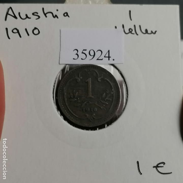 Monedas antiguas de Europa: Austria 1 heller 1910 - Foto 3