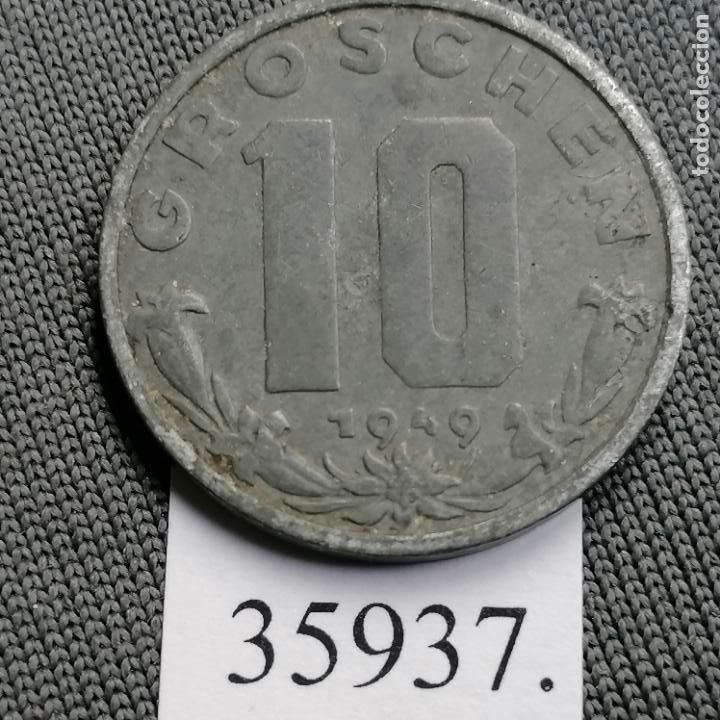 Monedas antiguas de Europa: Austria 10 groschen 1949 - Foto 2