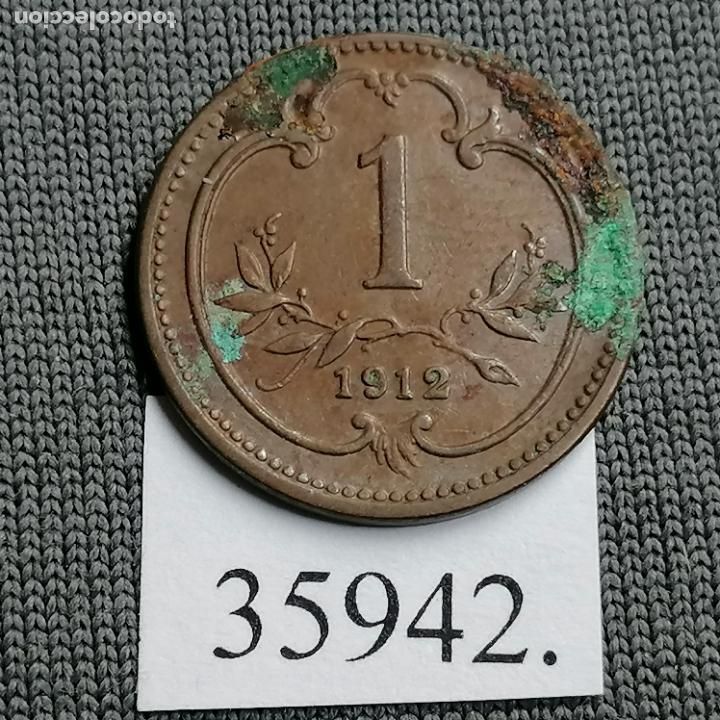 Monedas antiguas de Europa: Austria 1 heller 1912 - Foto 2
