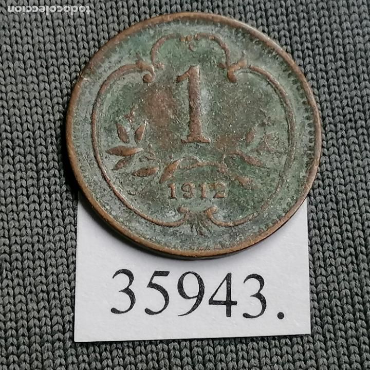 Monedas antiguas de Europa: Austria 1 heller 1912 - Foto 1