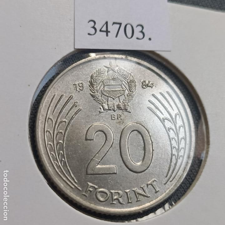 Monedas antiguas de Europa: Hungria 20 forint 1984 - Foto 2
