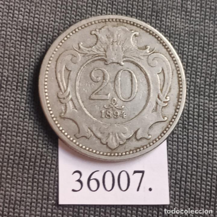 Monedas antiguas de Europa: Austria 20 heller 1894 - Foto 1