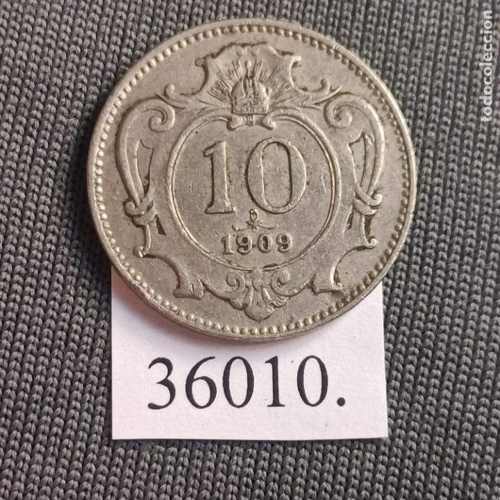 Monedas antiguas de Europa: Austria 10 heller 1909 - Foto 1