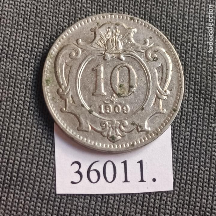 Monedas antiguas de Europa: Austria 10 heller 1909 - Foto 1