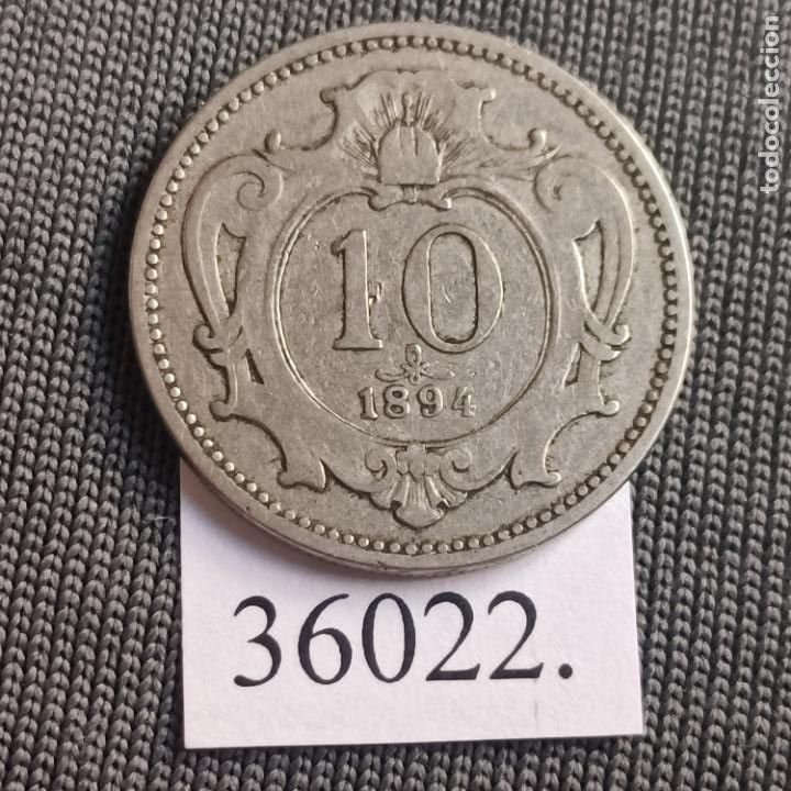 Monedas antiguas de Europa: Austria 10 heller 1894 - Foto 1