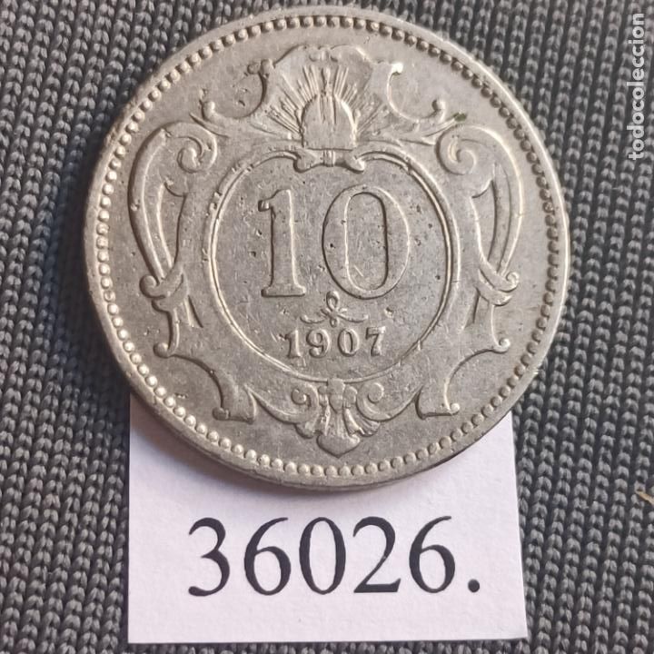 Monedas antiguas de Europa: Austria 10 heller 1907 - Foto 2