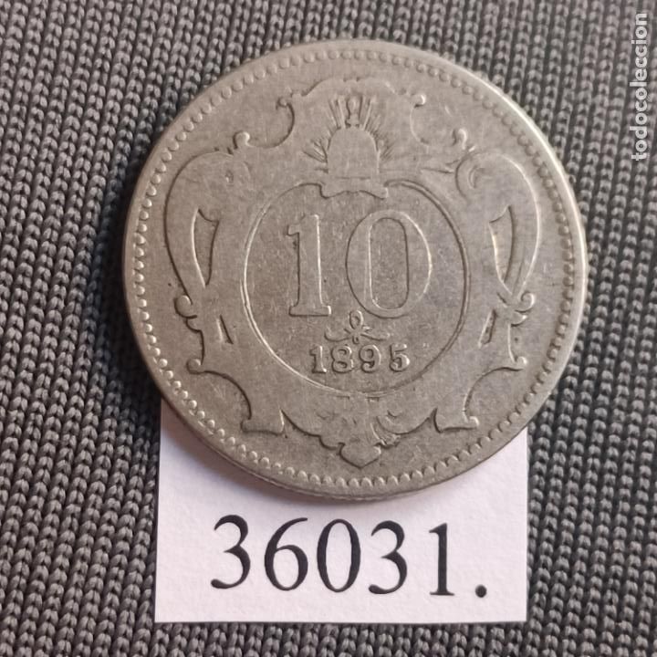 Monedas antiguas de Europa: Austria 10 heller 1895 - Foto 2