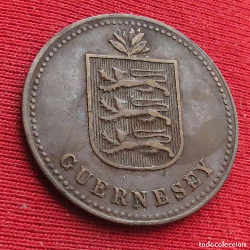 Monedas antiguas de Europa: Guernsey 4 double 1914 - Foto 2