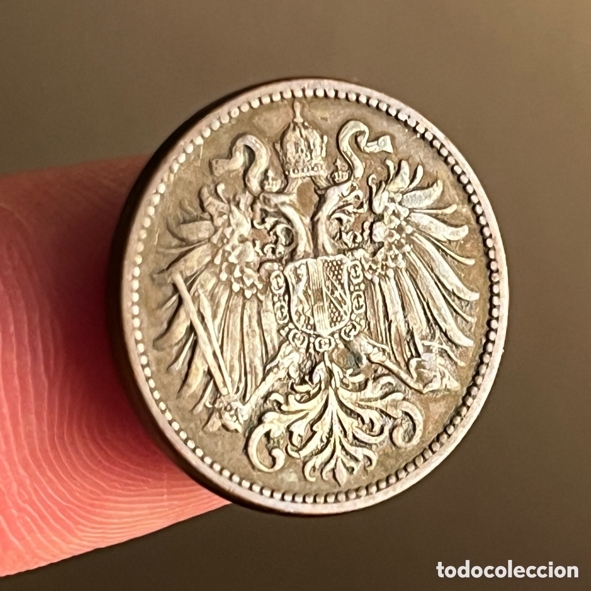 Monedas antiguas de Europa: 2 heller 1912 Austria - Foto 2