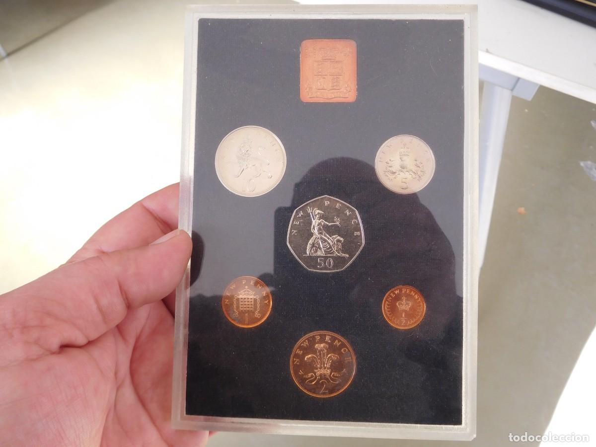 Monedas antiguas de Europa: Set de monedas inglesas a&ntilde;o 1971 Proof - Foto 1