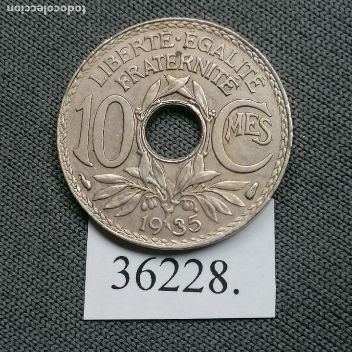 Monedas antiguas de Europa: Francia 10 c&eacute;ntimos 1935 - Foto 1