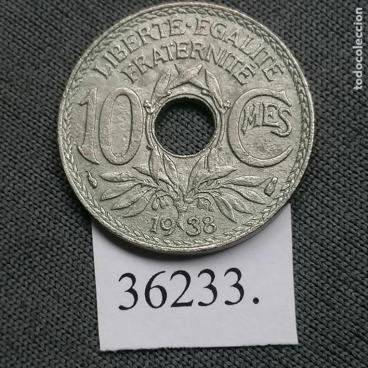 Monedas antiguas de Europa: Francia 10 c&eacute;ntimos 1938 - Foto 1