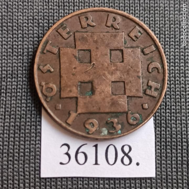 Monedas antiguas de Europa: Austria 2 groschen 1936 - Foto 2