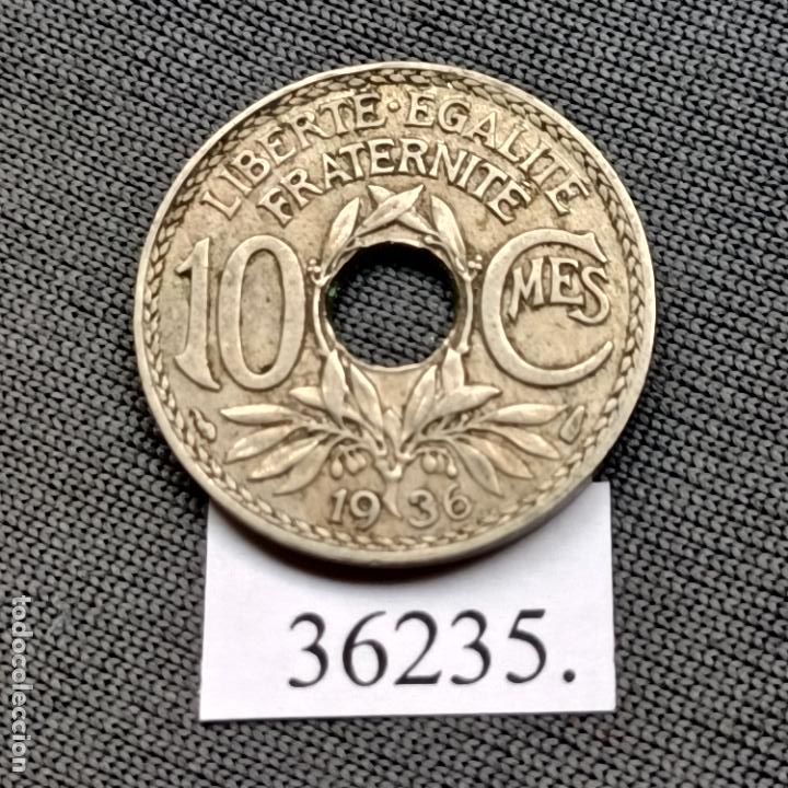 Monedas antiguas de Europa: Francia 10 centimos 1936 - Foto 1