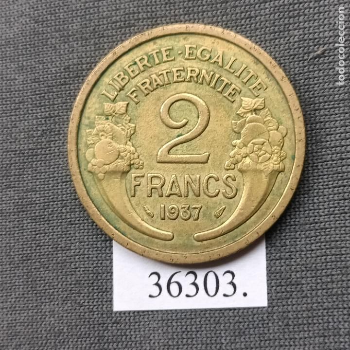 Monedas antiguas de Europa: Francia 2 francos 1937 - Foto 1