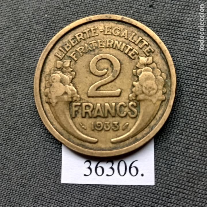 Monedas antiguas de Europa: Francia 2 francos 1933 - Foto 2