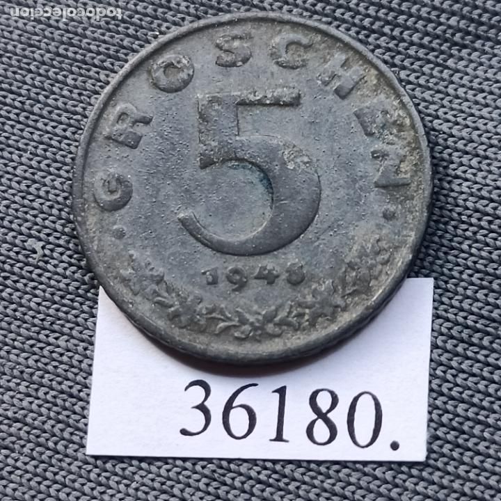 Monedas antiguas de Europa: Austria 5 groschen 1948 - Foto 2