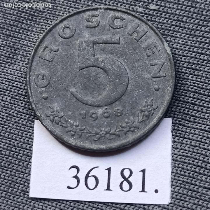Monedas antiguas de Europa: Austria 5 groschen 1968 - Foto 2
