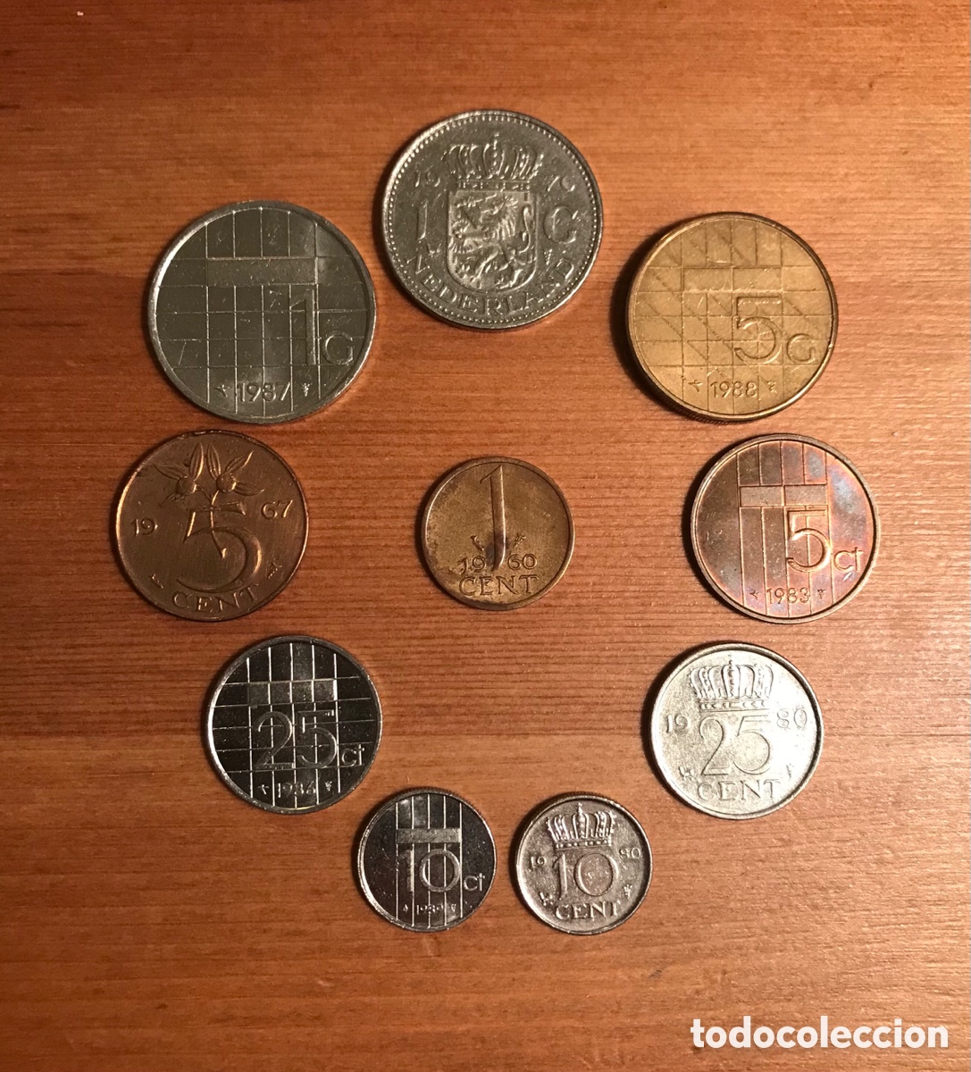 Monedas antiguas de Europa: Lote de 10 monedas de Holanda. - Foto 2