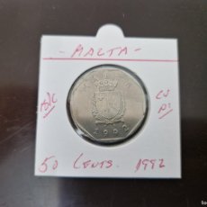 Monedas antiguas de Europa: MALTA 50 CENTIMOS 1992 BC KM=98 (CUPRONIQUEL)