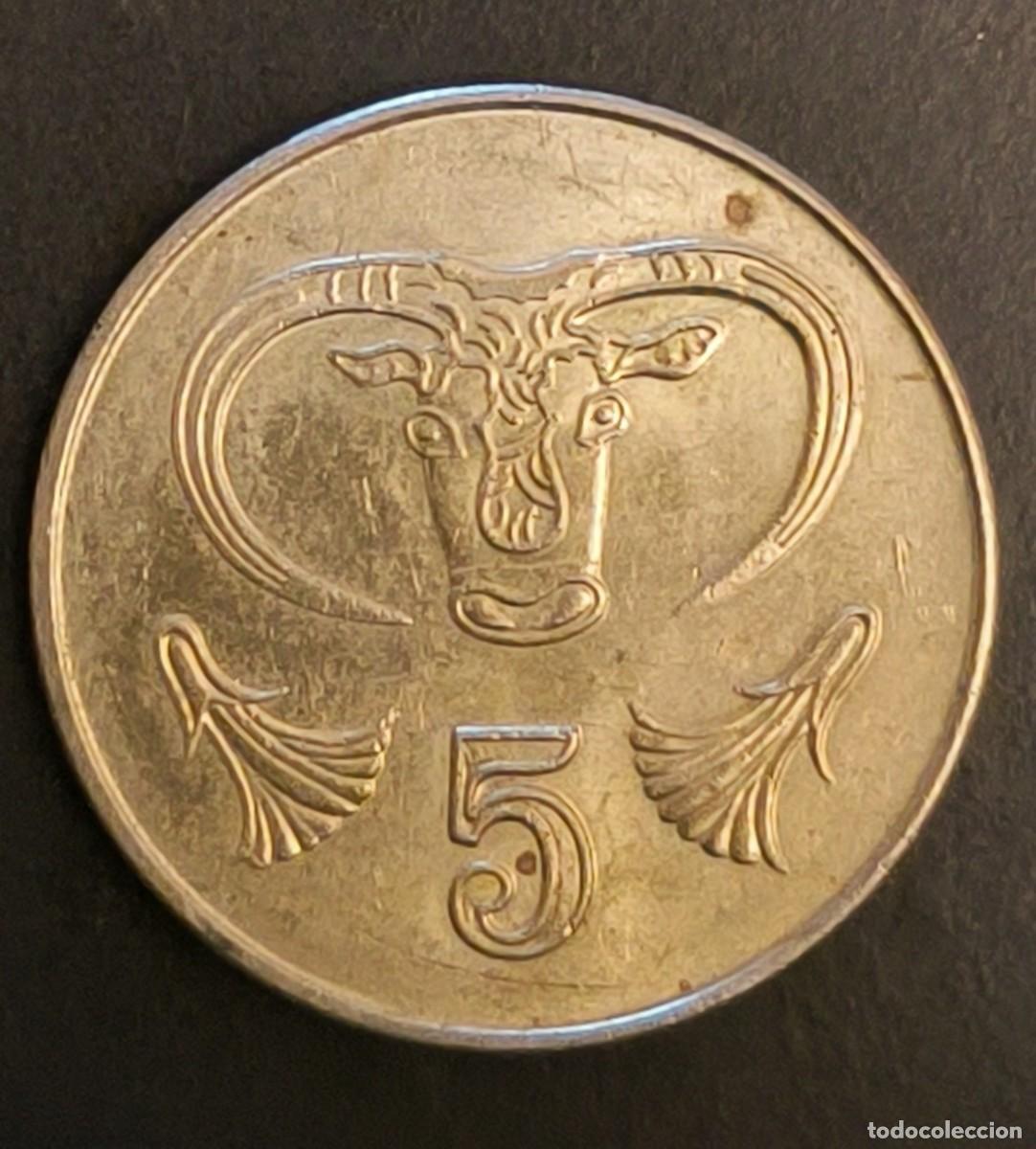 Monedas antiguas de Europa: Chipre 5 centavos, 2004 - Foto 2