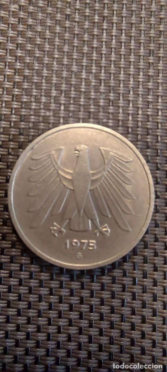 Monedas antiguas de Europa: 5 Marcos de 1975 ceca G - Foto 2