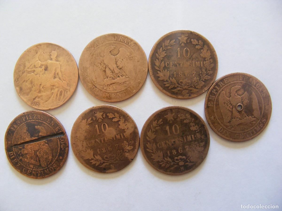 Monedas antiguas de Europa: LOTE DE 7 MONEDAS DE 10 CENTIMOS - Foto 2