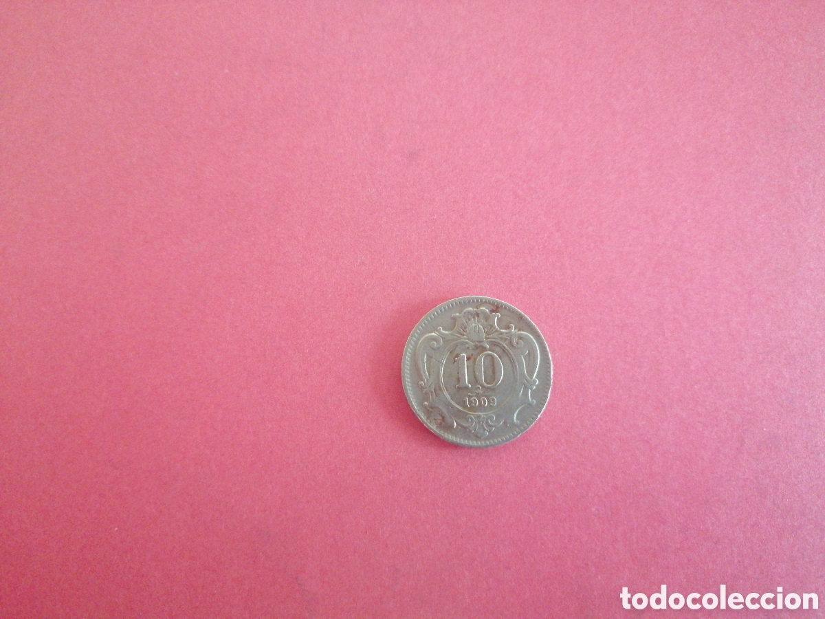 Monedas antiguas de Europa: 10 heller de Austria 1909 - Foto 1