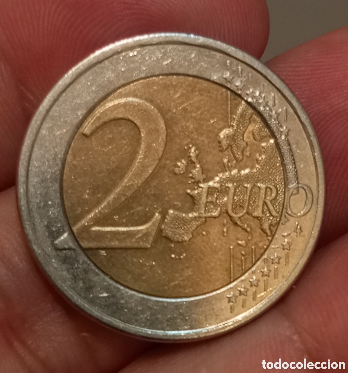 Monedas antiguas de Europa: Moneda CON ERROR de 2&euro;, A&ntilde;o 2008, Chipre. - Foto 1