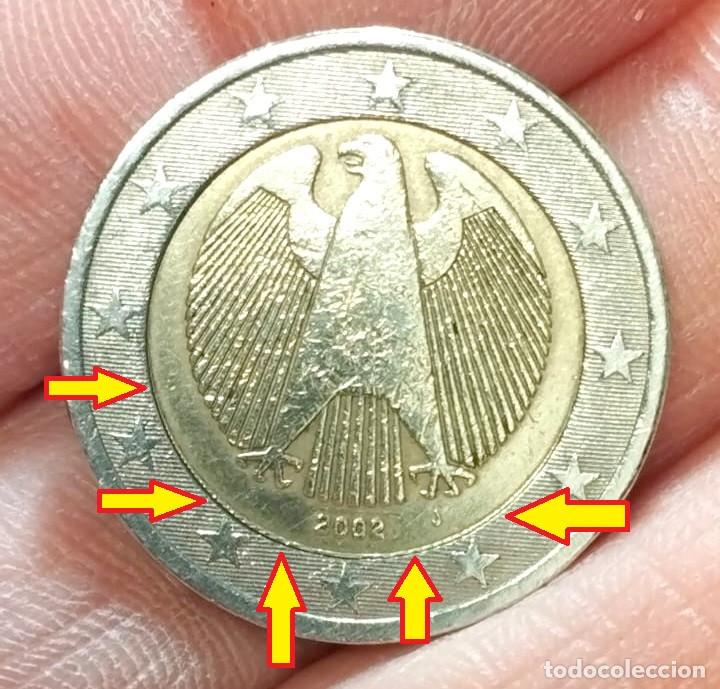 Moneda De Dos Euros Con Error De Acuñacion (Alemania 2002