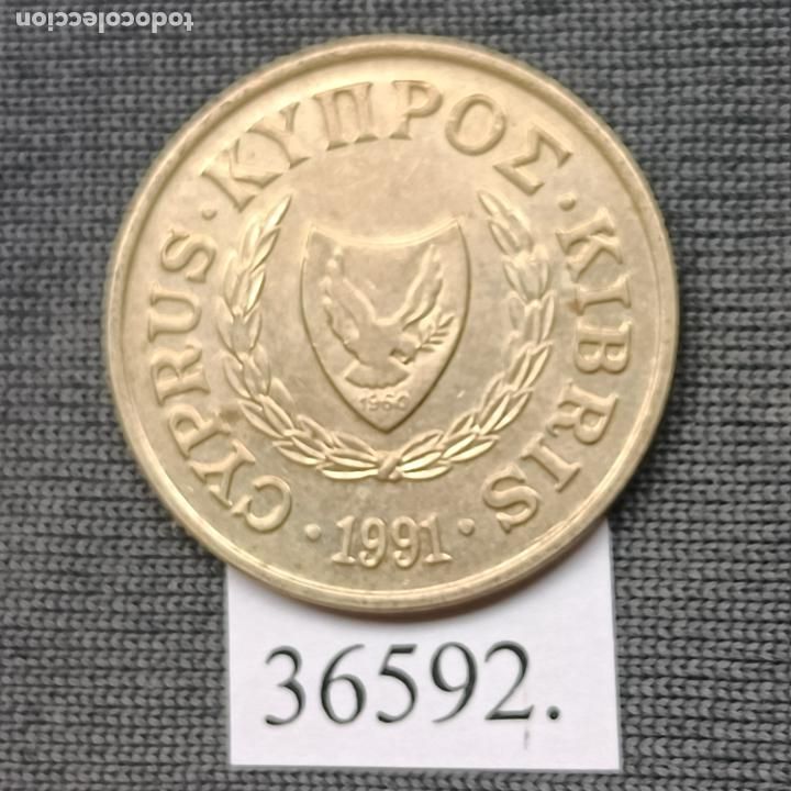 Monedas antiguas de Europa: Chipre 5 c&eacute;ntimos 1991 - Foto 2