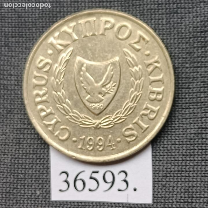 Monedas antiguas de Europa: Chipre 5 c&eacute;ntimos 1994 - Foto 2