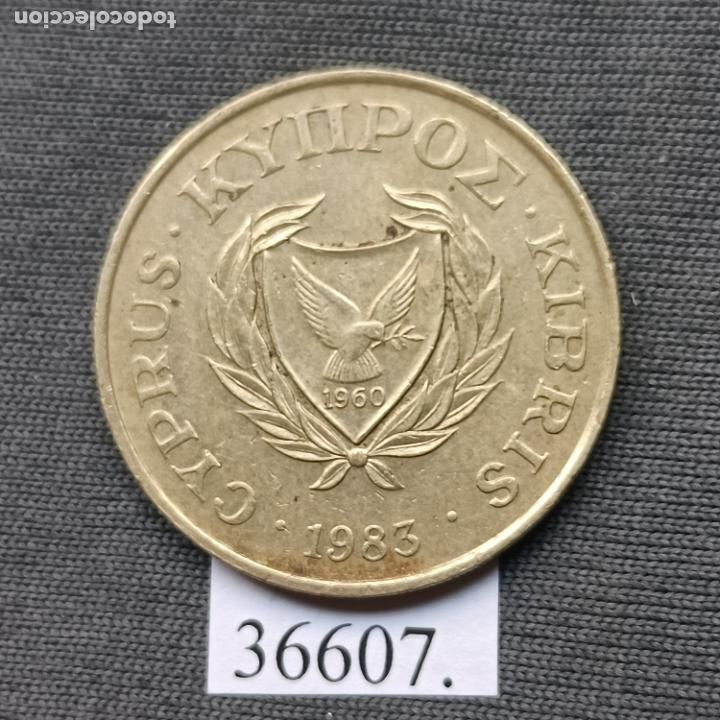 Monedas antiguas de Europa: Chipre 20 c&eacute;ntimos 1983 - Foto 2