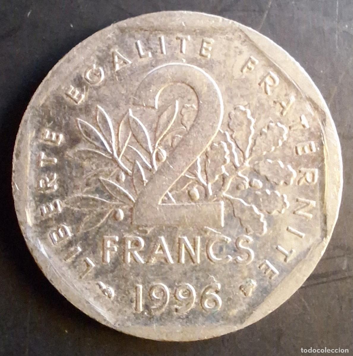 Monedas antiguas de Europa: 2 Francs 1996 - Francia - Foto 1